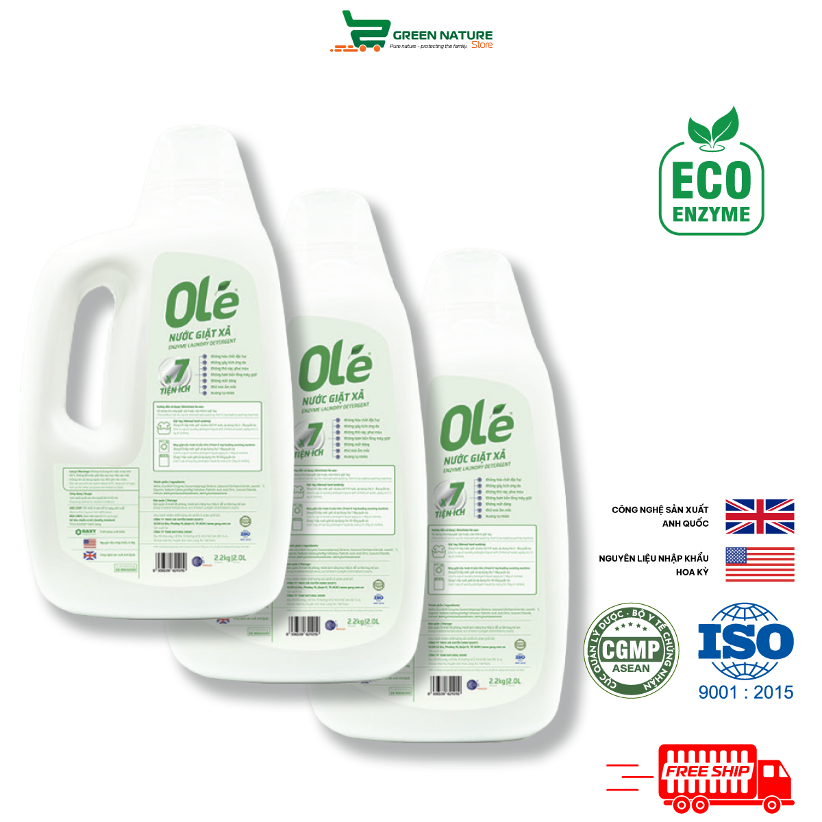 Nước giặc sinh học hữu cơ Eco-Enzyme Olé Lavender