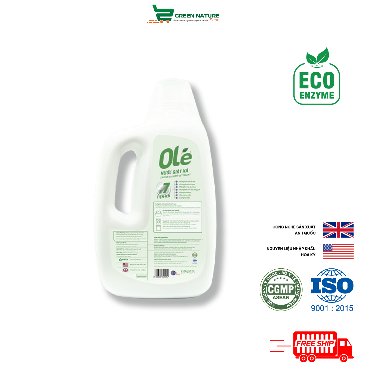 Nước giặc sinh học hữu cơ Eco-Enzyme Olé Lavender